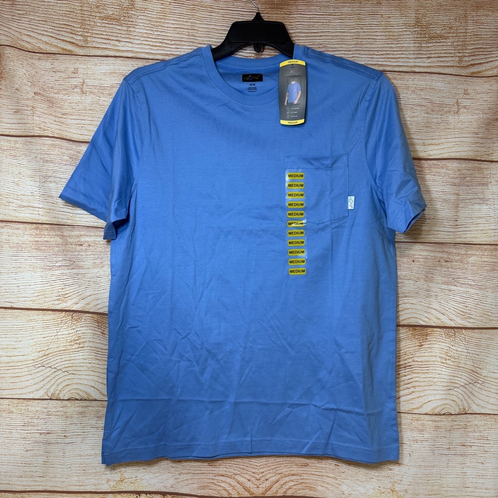 Greg Norman Relaxed Fit 100% Cotton‎ Soft Pocket Short Sleeve Tee Size Medium